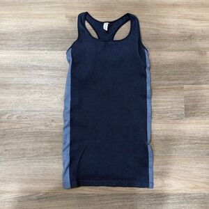 The Upside Ribbed Knit Raf Dress Blue Racerback Athletic Bodycon Women S